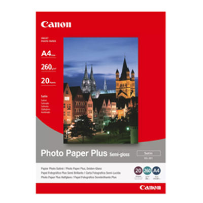 Immagine di Canon - Canon Carta fotografica Plus Semi-Gloss SG-201 - A4 - 20 Fogli - 1686B021 [1686B021]