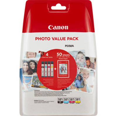 Immagine di Canon - cartucce - Inkjet, BK/C/M/Y, cli581 - multipack [2106C005]