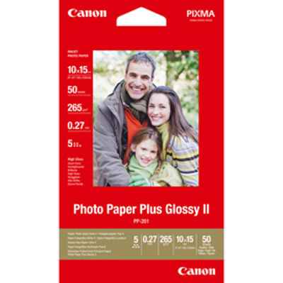 Immagine di Canon - Carta fotografia lucida PP-201 II Plus - 4 x 6 '' - 50 Fogli - 2311B003 [2311B003]