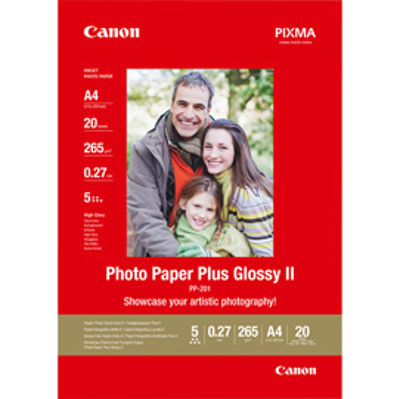 Immagine di Canon - Carta fotografica Plus Glossy II PP-201 - A4 - 20 Fogli - 2311B019 [2311B019]