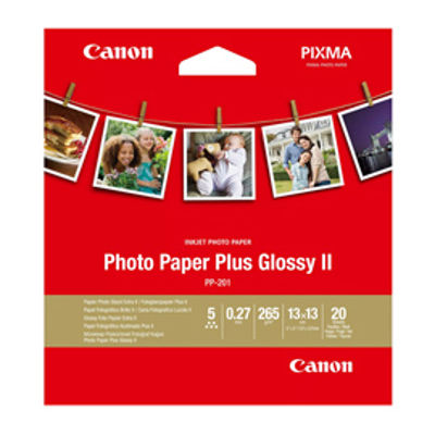 Immagine di Canon - Carta fotografica Plus Glossy II PP-201 - 5 x 5 '' - 20 Fogli - 2311B060 [2311B060]