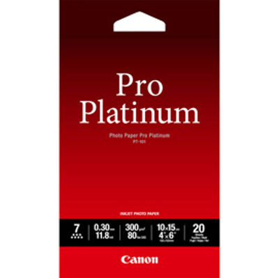 Immagine di Canon - Carta fotografica PT-101 Pro Platinum - 4 x 6 '' - 20 Fogli - 2768B013 [2768B013]