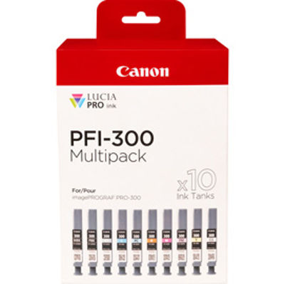 Immagine di Canon Cartuccia PFI-300 Multipack MBK/PBK/C/M/Y/PC/PM/R/GY/CO [4192C008]