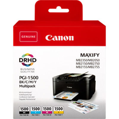 Immagine di Canon - PGI1500 - Inkjet, nero, ciano, magenta, giallo - multipack [9218B005]