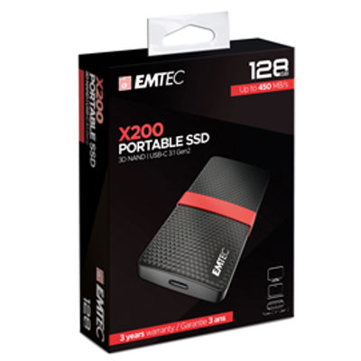 Immagine di Emtec SSD 3.1 Gen2 X200 128 GB Portable [ECSSD128GX200]