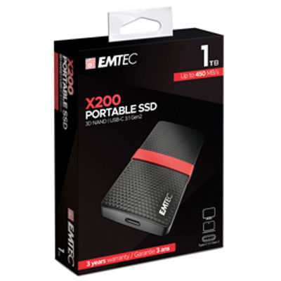 Immagine di Emtec Hard Disk SSD esterno da 1 terabyte (3.1) [ECSSD1TX200]