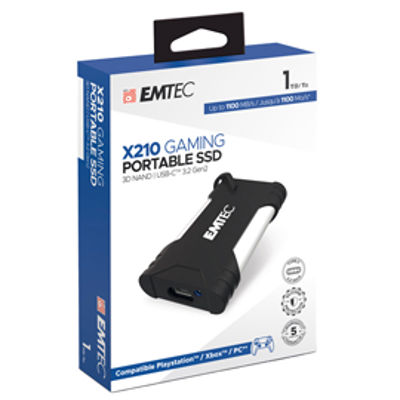 Immagine di Emtec SSD 3.2Gen2 X210 1TB Portatile Gaming [ECSSD1TX210G]