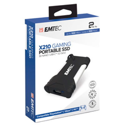 Immagine di Emtec SSD 3.2Gen2 X210 2TB Portatile Gaming [ECSSD2TX210G]