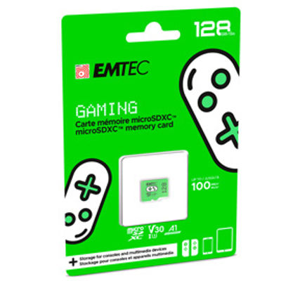 Immagine di Emtec mSD 128GB UHS-I U3 V30 A1 Gaming Verde [ECMSDM128GXCU3G]