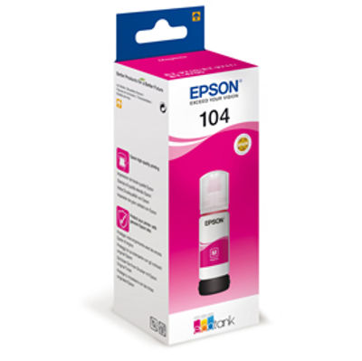 Immagine di Epson - cartuccia - C13T00P340 - inchiostro 104, flacone magenta, da 65ml [C13T00P340]