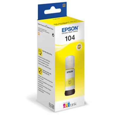 Immagine di Epson - cartuccia - C13T00P440 - inchiostro 104, flacone giallo, da 65ml [C13T00P440]