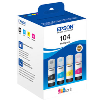 Immagine di Epson ECOTANK 104 MULTIPACK BK/C/M/G [C13T00P640]