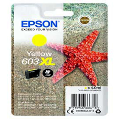 Immagine di Cartuccia di inchiostro Epson Giallo serie 603XL Stella Marina [C13T03A44010]