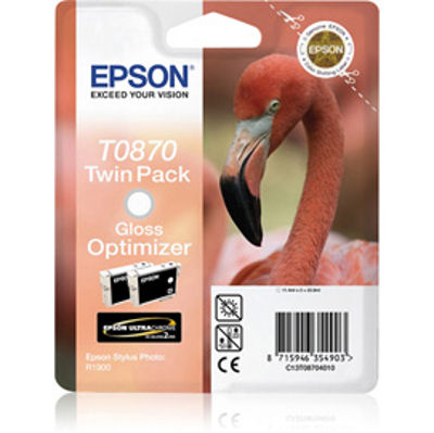 Immagine di Epson - Confezione doppia Cartuccia ink - Gloss optimizer - T0870 - C13T08704010 - 11,4ml x 2 [C13T08704010]