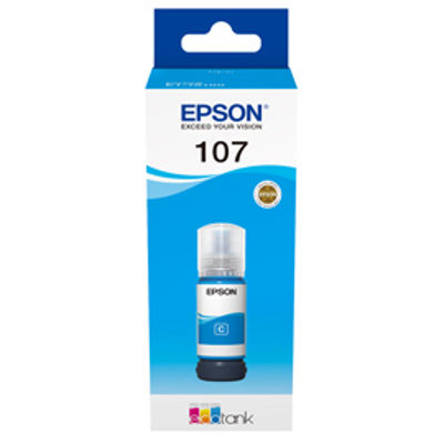 Immagine di Epson Cartuccia EcoTank 107 Ciano [C13T09B240]