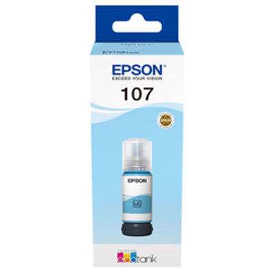 Immagine di Epson Cartuccia EcoTank 107 Ciano Chiaro [C13T09B540]