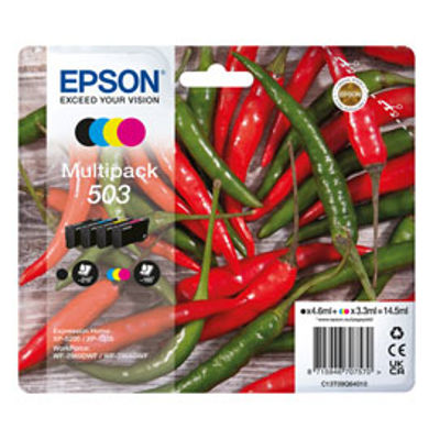 Immagine di Epson Multipack 503 Peperoncino BK/C/M/Y [C13T09Q64010]