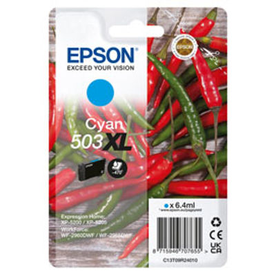 Immagine di Epson Cartuccia Peperoncino 503XL Ciano 6,4 ml [C13T09R24010]