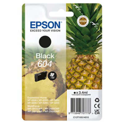 Immagine di Epson Cartuccia 604 Ananas Nero 3,4 ml [C13T10G14010]