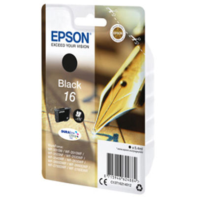 Immagine di CARTUCCIA A PIGMENTI NERO EPSON DURABRITE ULTRA SERIE 16/PENNA E CRUCIVERBA [C13T16214012]