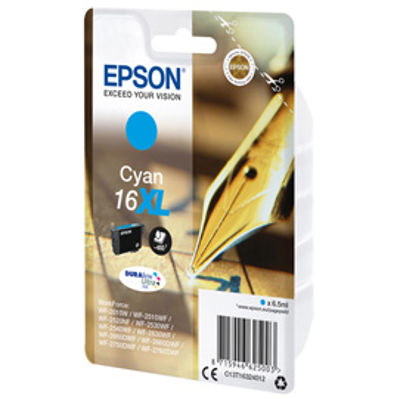 Immagine di CARTUCCIA A PIGMENTI CIANO EPSON DURABRITE ULTRA, SERIE 16XL/PENNA E CRUCIVERBA [C13T16324012]