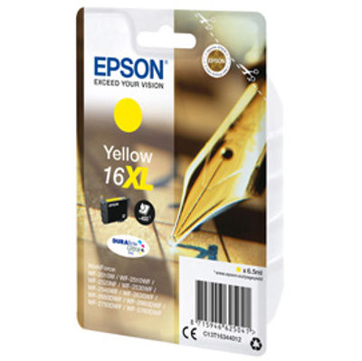 Immagine di CARTUCCIA A PIGMENTI GIALLO EPSON DURABRITE ULTRA SERIE 16XL/PENNA E CRUCIVERBA [C13T16344012]