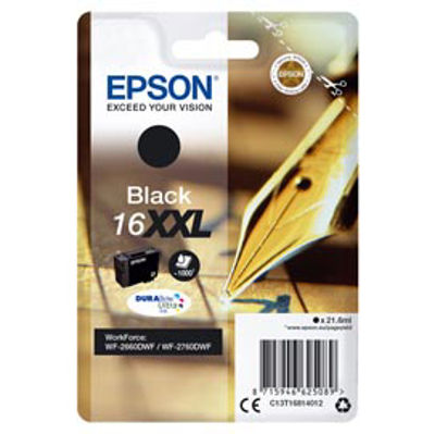 Immagine di CARTUCCIA A PIGMENTI NERO EPSON DURABRITE ULTRA, SERIE 16XXL [C13T16814012]