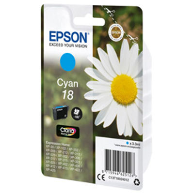 Immagine di Epson - Cartuccia ink - 18 - Ciano - C13T18024012 - 3,3ml [C13T18024012]