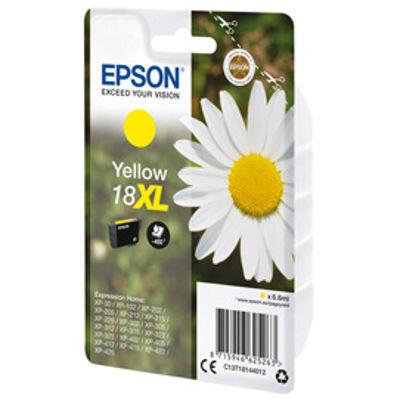 Immagine di Epson - cartuccia - C13T18144012 - Claria, giallo, home serie 18 XL, margherita - blister [C13T18144012]