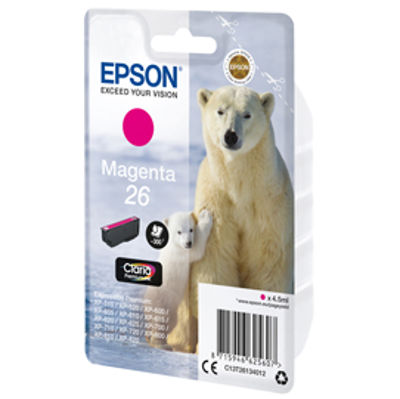 Immagine di Epson - Cartuccia ink - 26 - Magenta - C13T26134012  - 4,5ml [C13T26134012]