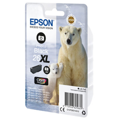 Immagine di Epson - Cartuccia ink - 26XL - Nero Photo - C13T26314012 - 8,7ml [C13T26314012]