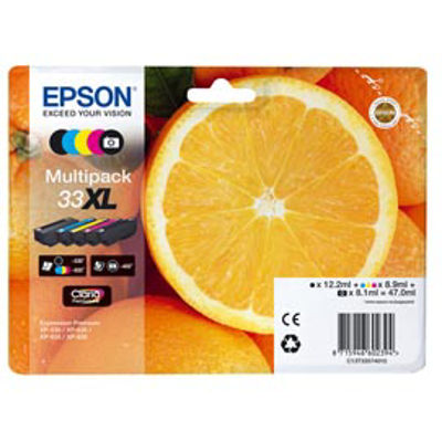 Immagine di Epson - Cartuccia ink - 33XL - C/M/Y/K/K PH - C13T33574011 - C/M/Y 8,9ml - K 12,2ml - K PH 8,1ml [C13T33574011]