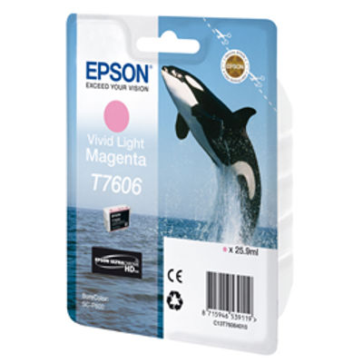 Immagine di Epson Cartuccia T7606 Viv Light Magenta 25,9 ml [C13T76064N10]