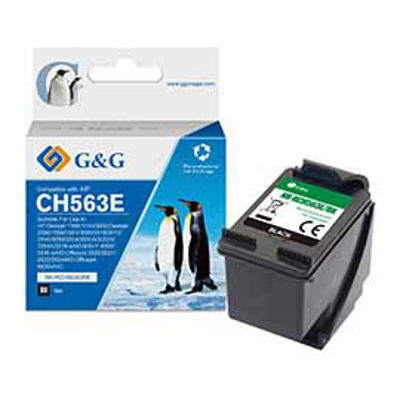 Immagine di GG - Cartuccia ink Rigenerata per HP Deskjet 1000/1010/3000 - Nero - 650 pag [NH-RCH563E/BK]