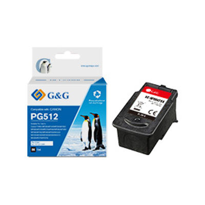 Immagine di GG - Cartuccia ink Rigenerata per Canon PIXMA MP230/MP240/MP250 - Nero [NC-RPG512BK]