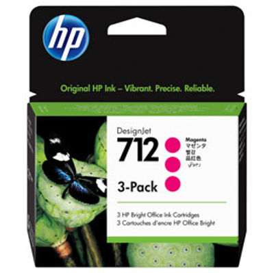 Immagine di Hp - Conf. 3 Cartucce - 712 - Magenta - 3ED78A - 29 ml cad [3ED78A]