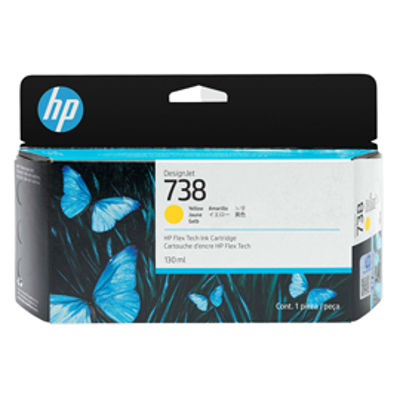 Immagine di Hp Cartuccia ink DesignJet 738 Giallo -130ml [498N7A]