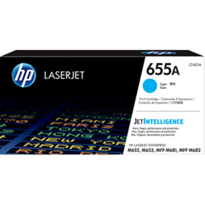 Immagine di Hp - Toner - 655A - Ciano - CF451A - 10.500 pag [CF451A]