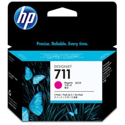 Immagine di Hp - Confezione 3 cartucce ink - 711 - Magenta - CZ135A - 29ml cad [CZ135A]