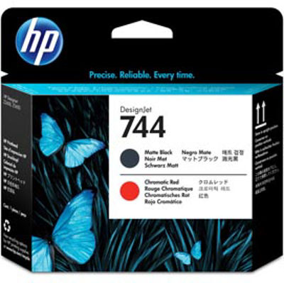 Immagine di Hp - Testina - 744 - Nero opaco / Rosso cromatico - F9J88A - 6ml cad [F9J88A]