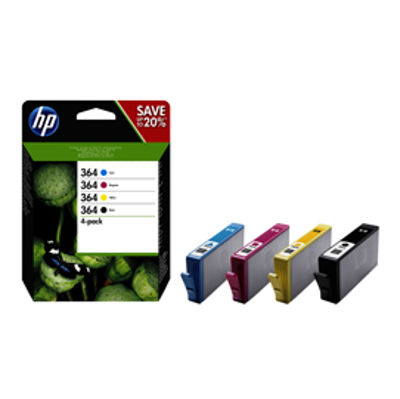 Immagine di HP 364 CMYK INK CARTRIDGE COMBO 4-Pack [N9J73AE]