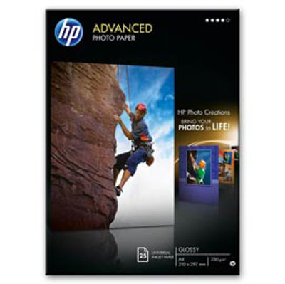 Immagine di RISMA 25 FG CARTA FOTOGRAFICA HP ADVANCED PHOTO PAPER LUCIDA A4 [Q5456A]