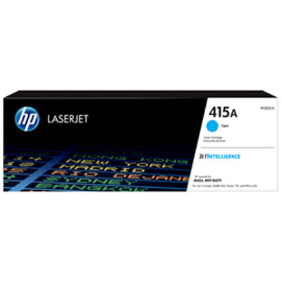 Immagine di Cartuccia toner - Ciano - 415A per HP Color LaserJet Pro M 454 Series/ Pro M 454 dn - W2031A [W2031A]