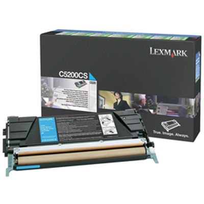 Immagine di Lexmark - Toner - Ciano - C5200CS - return program - 1.500 pag [C5200CS]