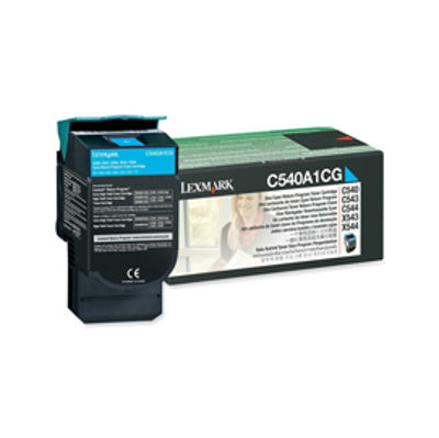 Immagine di Lexmark - Toner - Ciano - C540A1CG - return program - 1.000 pag [C540A1CG]