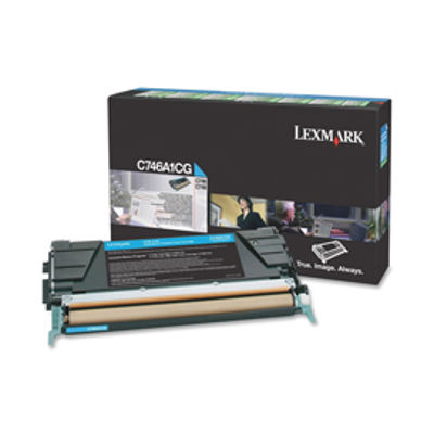 Immagine di Lexmark - Toner - Ciano - C746A1CG - return program - 7.000 pag [C746A1CG]