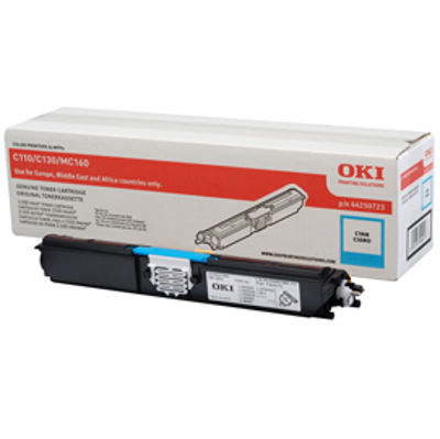 Immagine di Oki - Toner - Ciano - C110 C130N  - 44250723 - 2.500 pag [44250723]