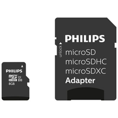 Immagine di Philips - Micro SDHC Card - 8 GB - classe 10 - adattatore incluso [PHMSDMA8GBHCCL10]