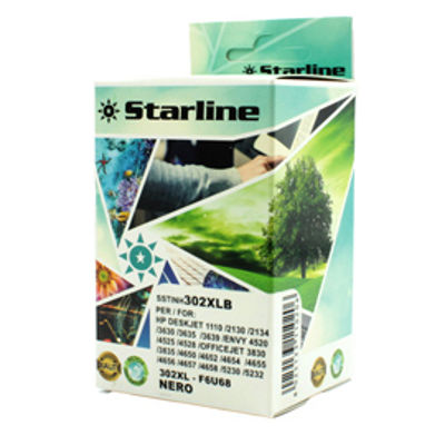 Immagine di Starline - Cartuccia - ink Nero per print c/Hp ad alta capacità Hp 302xl [JRHP302XLB]