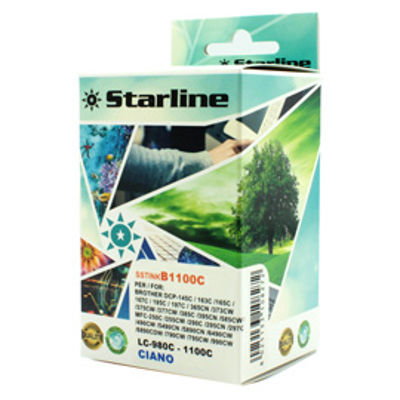 Immagine di Starline - Cartuccia ink - per Brother - Ciano - LC61CY - 16ml [JNBR980C]